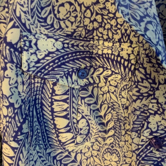 Talbots batik print button down. Worn twice.‎ Perfect shape - Picture 2 of 4